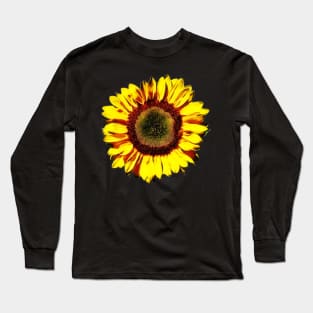 National Flower Ukraine Sunflower Yellow Aesthetic Grunge Pattern Long Sleeve T-Shirt